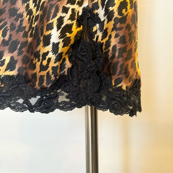 90s Victoria’s Secret Silky Satin Leopard Animal Print Vintage Half Slip L🔥🔥 - Picture 5 of 7
